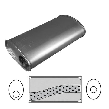 11" x 6" Oval, 18" Long, 3" Offset/Centre, Megaflow (No Spigots) - Brixton 4x4 - Buy Online Now!